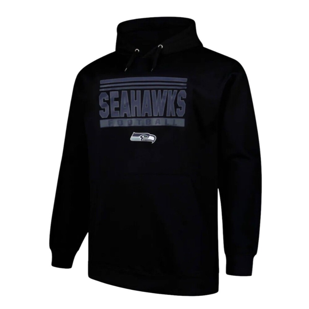 New Fanatics Seattle Seahawks Black Pullover Hoodie Big & Tall Size 5XL
